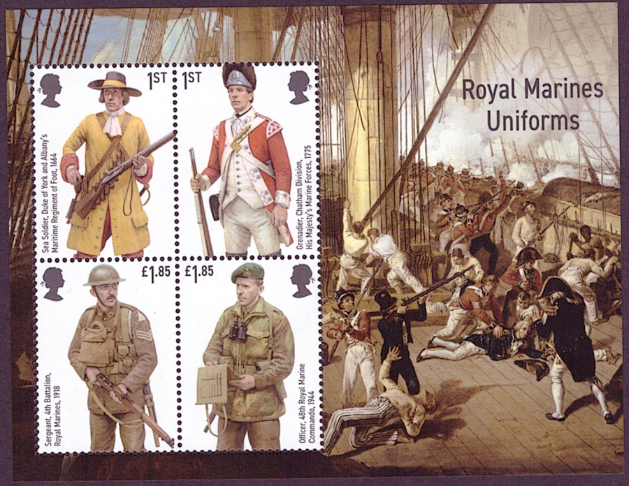 (image for) MS4722 2022 Royal Marines Non-Barcoded miniature sheet